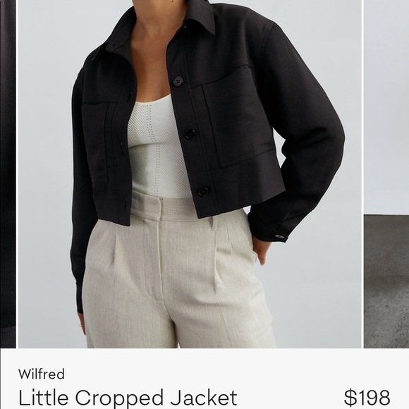 Aritzia Wilfred Black Cropped button up jacket - Picture 2 of 6